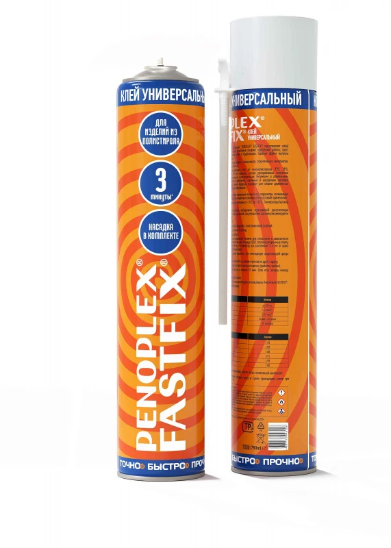 Клей пена бытовая в аэрозольной упаковке penoplex fastfix